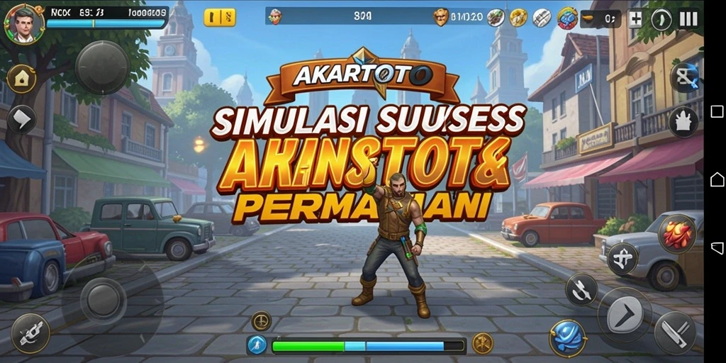Tampilan gameplay menarik dari AKARTOTO dengan detail yang memukau.