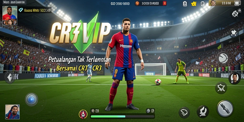 Screenshot gameplay utama CR7VIP menampilkan aksi seru dan grafis menakjubkan.
