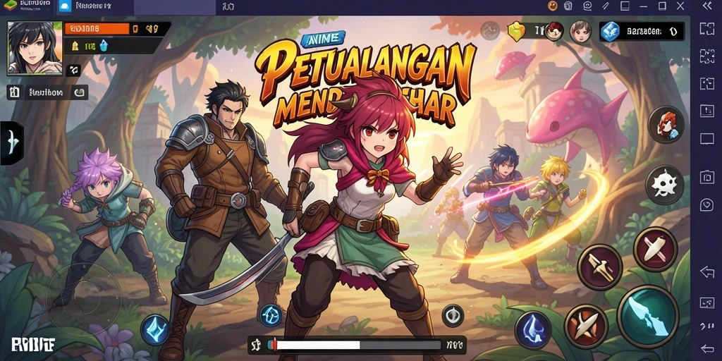 Tangkapan layar gameplay <strong>FO8</strong> menunjukkan aksi seru dan karakter anime.
