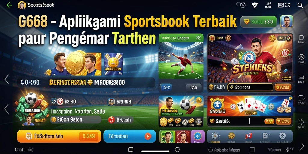 Tampilan gameplay G668 saat melakukan taruhan olahraga secara real-time.