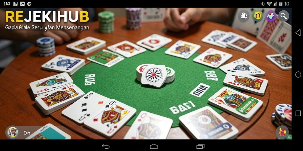 Tampilan gameplay yang mengasyikkan dari REJEKIHUB saat bermain Gaple.