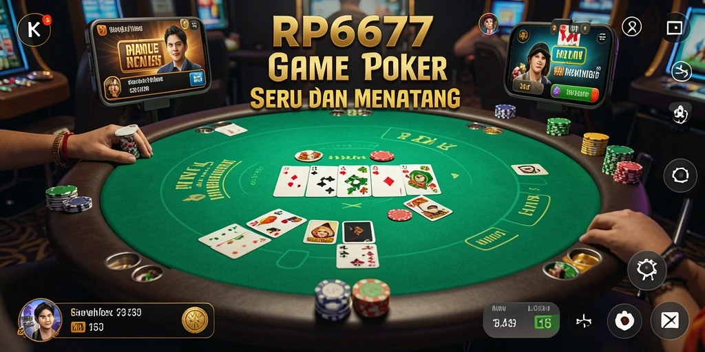 Tampilan menarik dari gameplay Poker di RP6677.