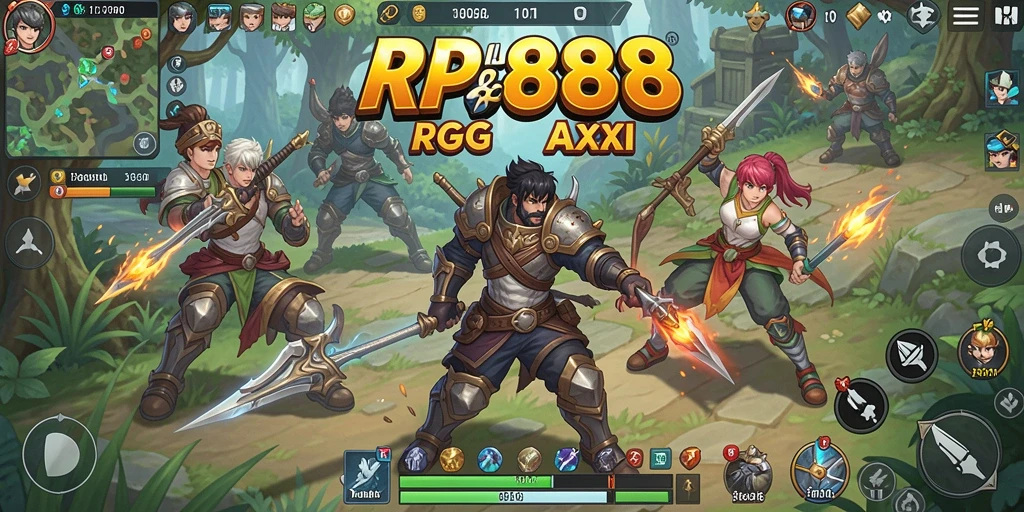 Gameplay seru dalam RP888 dengan pertarungan ARPG yang mendebarkan.