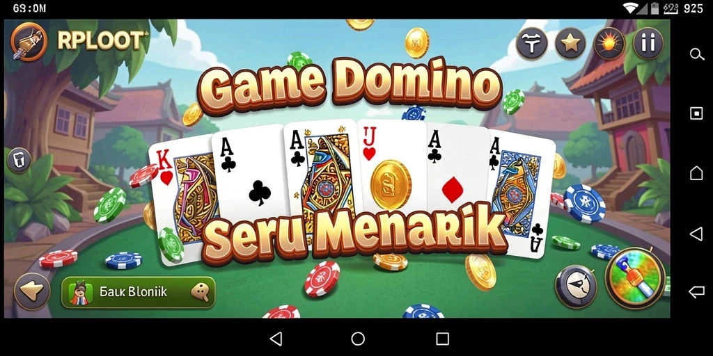 Gameplay seru domino di RPLOOT dengan grafis menarik.