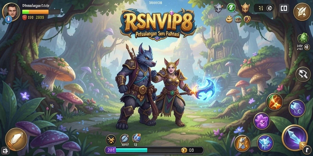 Tangkapan layar gameplay RSNVIP8 dalam dunia petualangan yang memukau.
