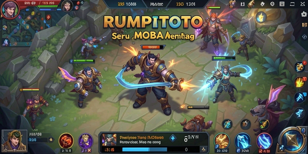 Tampilan gameplay menarik dari RUMPITOTO dalam pertempuran tim.