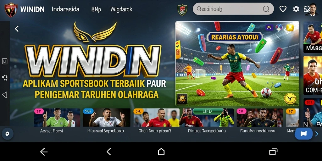 Tampilan screenshot WINIDN yang menampilkan fitur taruhan olahraga.