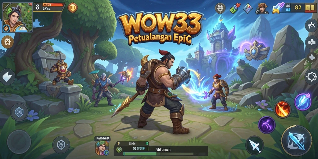 Menampilkan aksi epic dalam gameplay RPG WOW33.